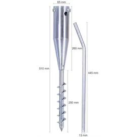 Schneider Bodenhülse Stahl 50 cm Silber