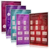 LoveBase-Media [5er Set] G-Punkt-Massage, Yoni-Massage, Lingam-Massage, Sanfte Klitorismassage, Weibliche Ejakulation: Ideal für die erotische Massage [5 Karten DIN A4 - 2seitig, laminiert]