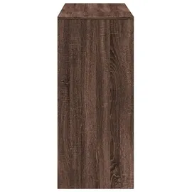 vidaXL Bartisch mit Regal 124 x 46 x 103,5 cm Braun Eiche