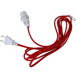 Lampenhalterung für Leuchtsterne - E14 Fassung - textilummanteltes Kabel - 3,50m...