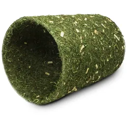 JR FARM Nager Heu-Tunnel & Naturholz Kleintiersnack / Zubehör Groß (ca. 800g)