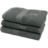 ZOLLNER Handtuchset 70 x 140 cm grau 3 St.