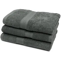 ZOLLNER Handtuchset 70 x 140 cm grau 3 St.