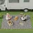 Outsunny Outdoor-Teppich, Kunststoffteppich mit Doppelseitigem Design, Wasserabweisender Balkonteppich, für Terrasse, Camping, Schwarz+Weiß, 152 x 243 cm