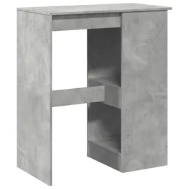 vidaXL Bartisch mit Regal 90 x 47,5 x 103,5 cm Grau