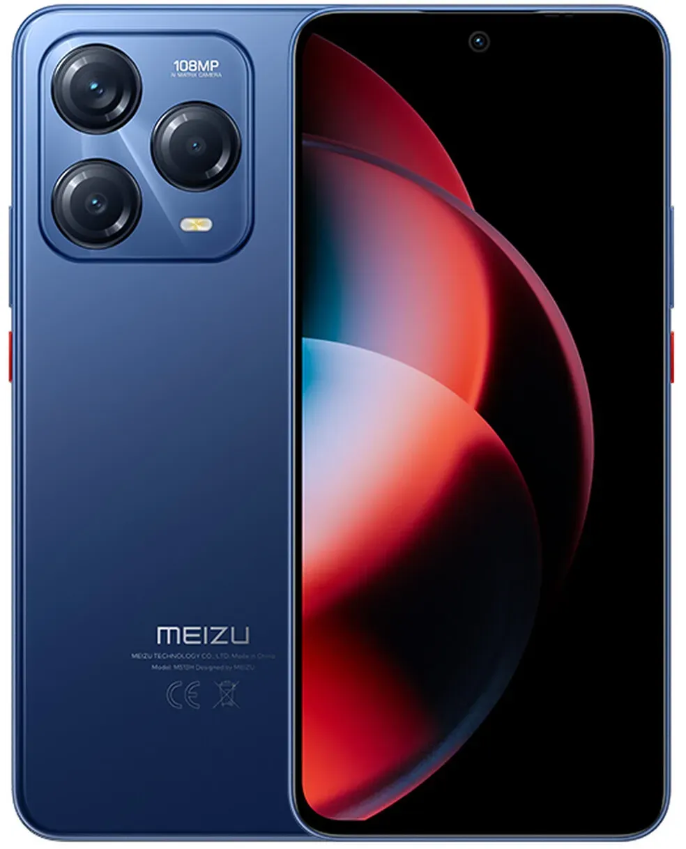 MEIZU Note22 Smartphone, UNISOC MTK G99, 6,78 Zoll GOLED-Display, FHD+, 120 Hz, IP54 Staub- und Wasserdichte, 108 MP Hochauflösungskamera, 5000 mAh lange haltbare Akkulaufzeit, keine Ladestation, 8 GB RAM + 256 GB Speicher, Stahlblau