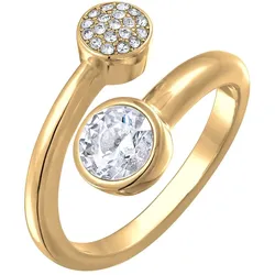Elli Elli Ring Wickelring Kristalle Farbe Silber für Damen Ringe   