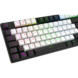 ISY IGK-6000, Gaming Tastatur, Mechanisch, Outemu Red, Kabelgebunden, Schwarz/Weiß