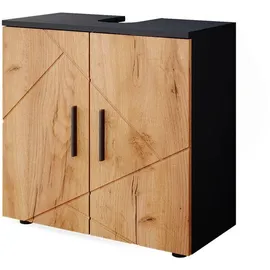 Vicco Waschbeckenunterschrank Irma 60 x 59 x 30 cm Anthrazit/Eiche