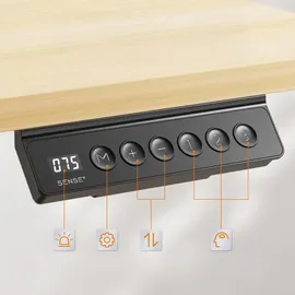 SENSE7 Schreibtisch NOJO elektrisch höhenverstellbar Schwarz / Weiß