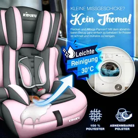 KIDUKU Autokindersitz grau/pink