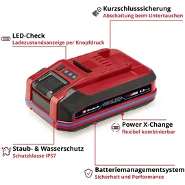 Einhell SEALED Power X Change Plus 18 V 4,0 Ah