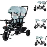 Chipolino Dreirad Hip Hop, zwei Kinder, bis 40 kg, Sitze 360° drehbar hellblau