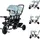 Chipolino Dreirad Hip Hop, zwei Kinder, bis 40 kg, Sitze 360° drehbar hellblau