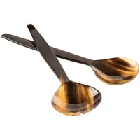 Holz-Leute Elegantes Salatbesteck Horn Soraja (Salat - Gabel, Löffel)