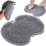 Fuß- Und Rückenmassagematte Für Die Dusche – Silikon-massagematte Mit Saugnäpfen – Massagematte Und Fußbürste – Fuß- Und Rückenbürste - Crezuo