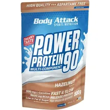 Body Attack Power Protein 90 Haselnuss Pulver 500 g
