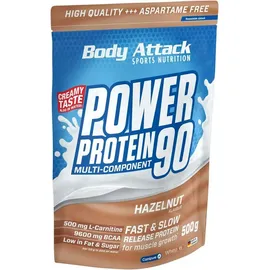 Body Attack Power Protein 90 Haselnuss Pulver 500 g