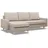 mebligo Eckcouch Textil 3-Sitzer Beige