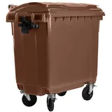 Hardwex Müllcontainer 770 l Braun mit Flachdeckel