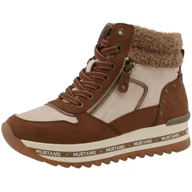 Mustang Damen Stiefelette sportliche Plateau-Sohle 15M0312003, Größe:38 EU, Farbe:Braun