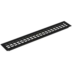 Lüftungsgitter 1000 mm Aluminium schwarz eloxiert - 100 mm