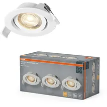Osram Einbaustrahler 3er Set (4,9W 2700K 36° Weiß Aluminium/Kunststoff)