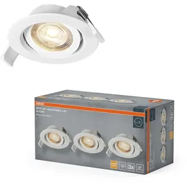 Osram Einbaustrahler 3er Set (4,9W 2700K 36° Weiß Aluminium/Kunststoff)