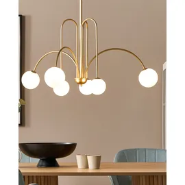 Beliani Forbes 6-flg. 60 cm rund gold/weiß