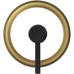 Oligo Yano LED Deckenleuchte / Wandleuchte Ø 400 indirekt | schwarz / bronze