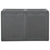 vidaXL Garten-Aufbewahrungsbox 180 L Schwarz PP Rattan