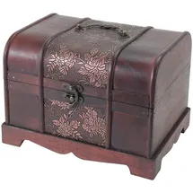 HMF 6411-130 Schatztruhe aus Holz 30 x 23 x 21 cm 1-tlg. braun