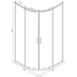 Kiamami Valentina Venere Viertelkreis Duschkabine 90 x 90 cm mit Duschtasse D648360641500