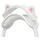 kwmobile Katzenohren Kopfband Abdeckung kompatibel mit Apple AirPods Max - Cat Ear Stirnband Polster - Kopfhörer Aufsatz in Weiß Pink