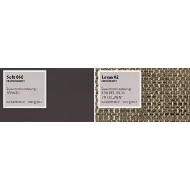 Mirjan24 Ecksofa Bangkok, Stilvoll L-Form Sofa mit Schlaffunktion und Bettkasten, Wohnlandschaft Soft 066 + Lawa 02, - Braun/Beige