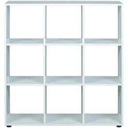 Cadora Regal Raumteiler, 9 Fächer weiss.