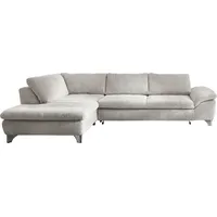 Ecksofa DIE PLANBAR "MP-IN14007 L-Form" Sofas Gr. B/H/T: 306cm x 84cm x 197cm, Cord, Recamiere links, ohne Bettfunktion - ohne Kopfstütze, beige (ecru) wahlweise mit Bettfunktion und verstellbaren Kopfstützen, in Cord