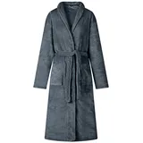 vidaXL Bademantel ohne Kapuze Marineblau XXL Flanell