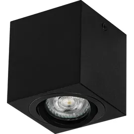 Osram Spot Surface Square Deckenaufbauspot, schwarz, mit GU10 Sockel, kann mit einfacher oder smarter Lampe bestückt werden, flexibler Ausstrahlwinkel, Schutzklasse IP20, hochwertiges Gehäuse