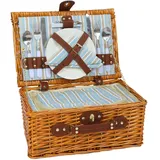 HYBDAMAI Picknickkorb Set für 2 Person mit Kühlfach, Abnehmbarer Riemen, Weinbeutel, Besteck Set, für Camping, Strand, Wandern, BBQ und Familie/Paare Geschenke, Zubehör