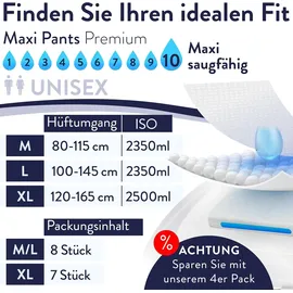 Harmony Care ® Maxi saugstarke Windelhosen für Erwachsene – diskrete Windeln 7 St