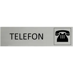 CombiCraft Aluminium Türschild Telefon 165x45mm mit 3M-Tape