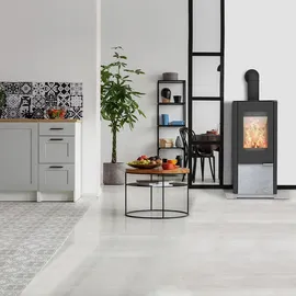 FIREPLACE Kingstone Stahl Schwarz/Abdeckplatte Speckstein