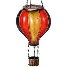 Bonetti Solarleuchte Kunststoff 46,5 cm inkl. Metallkette schwarz/rot