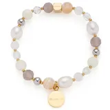 LEONARDO Armband Hope, 022633 mit Achat - mit Glasperle, Süßwasserzuchtperle