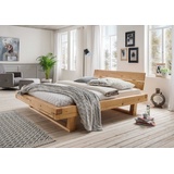 Natur24 Bett Monaco Balkenbett 140x200 Fichte Natur Massivholzbett braun