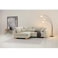 Home Affaire Ecksofa HOME AFFAIRE Sofas Gr. B/H/T: 227 cm x 77 cm x 190 cm, Aqua Clean Pascha, Ottomane links, mit Bettfunktion, beige (natur) Ecksofas