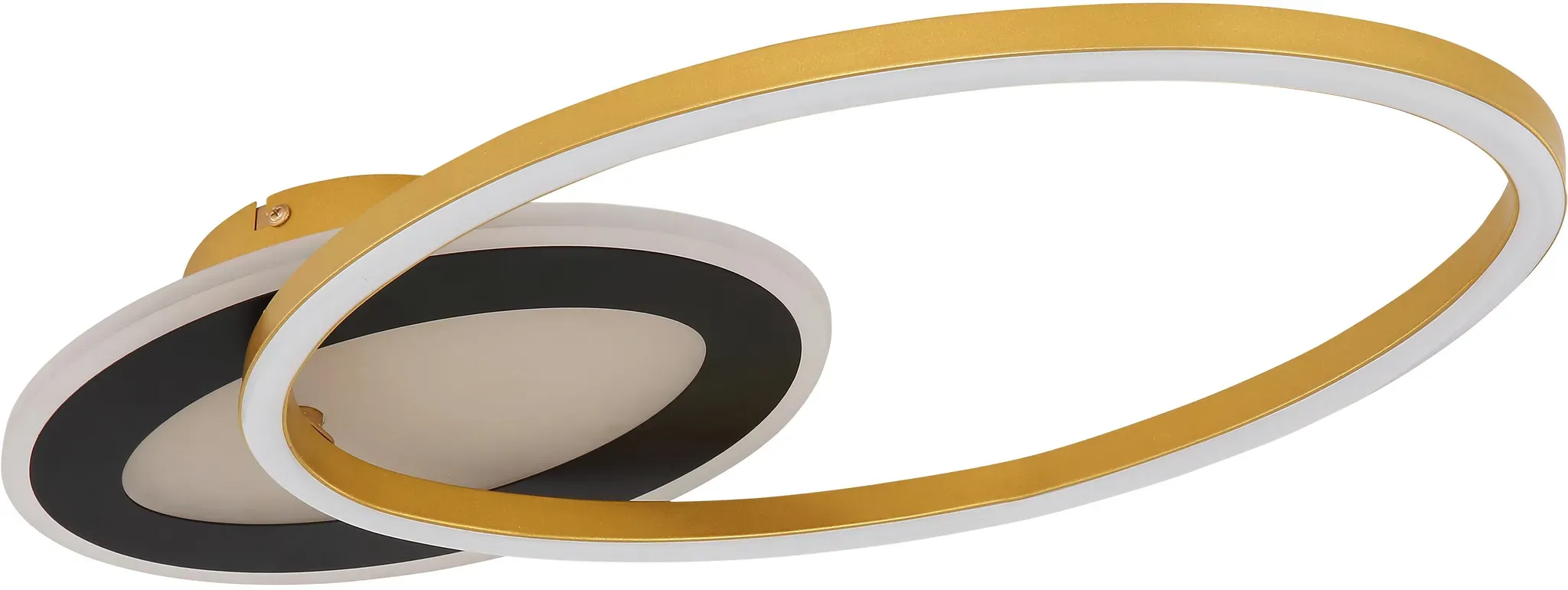 LED-Deckenleuchte 67264-24 in Schwarz/Gold/Opal max. 24W Deckenlampe