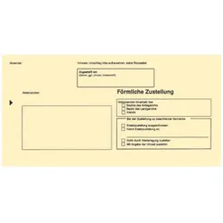 RNK Postzustellungsumschläge 2045 Din Lang ohne Fenster gelb, für förmliche Zustellung 4002871204507 RNK