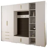 ABIKS MÖBEL Kompaktgarderobe INOVA 1 SATZ 11 Möbelset, Garderobe mit Kleiderstange und Regalen